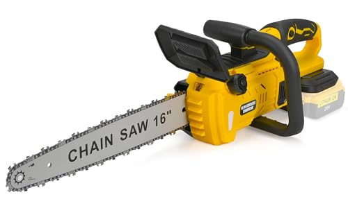 16-Inch Brushless Cordless Chainsaw, Chainsaw Compatible with De walt 40V (2 x 20V MAX) Battery for Wood Cutting|Tree Trimming|Camping (for de)
