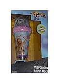 Disney Hannah Montana Microphone Alarm Clock Real Working Mic Pink Fur Trim