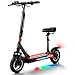 urbetter Patinete Electrico Adulto, Scooter eléctrico Plegable, Pantalla LCD 10AH 500W, neumáticos de 10 Pulgadas, equipados con Asientos y Luces LED para Scooters eléctricos para Adultos - M4
