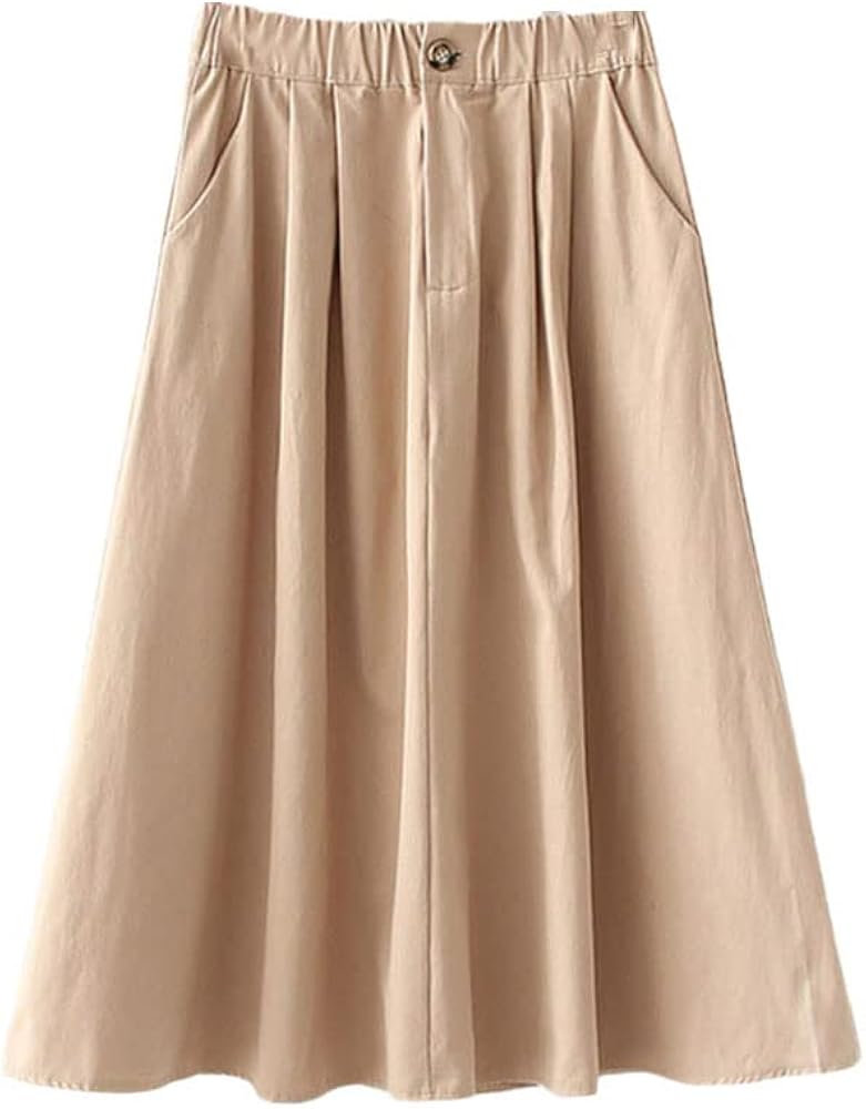 Amazon.com: Women Summer Cotton Skirts Fashion Casual Elastic