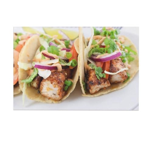 Mahi Mahi Fish Tacos Chipotle Lime Crema Room Aesthetics Posters