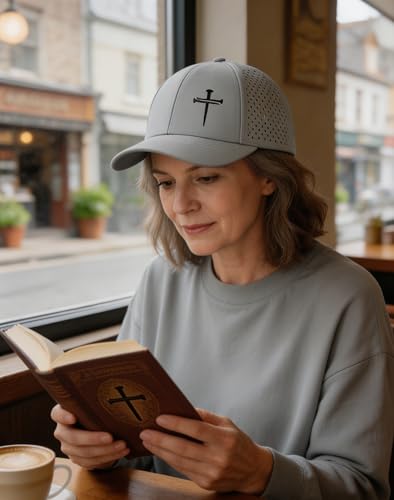 Image of Jesus 3 Nail Cross Hat Christian Religious Gifts for Christma with Embroidered - Adjustable Snapback Baseball Cap