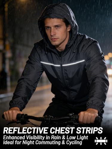 Image of SWISSWELL Mens Rain Jacket & Coats Packable Lightweight Waterproof Rain Shell Hooded for Golf Travel Hiking