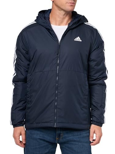 adidas Men's Essentials 3-Stripes Insulated Hooded Jacket