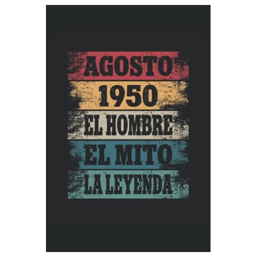 Agosto 1950 - El Hombre - El Mito - La Leyenda: Regalos Originales para Hombre Papá Abuelo Hermano - Diario, Cuaderno De Notas, Apuntes O Agenda