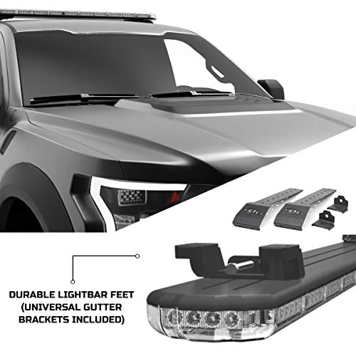 Speedtech Lights K-Force Micro 50 Tow Full Size Led Tow Truck Strobe Light Bar Roof Mount Emergency Vehicle Warning Lights For Police Cars, Fire, Ems, Plows, Wreckers - Amber/Amber #TOP3