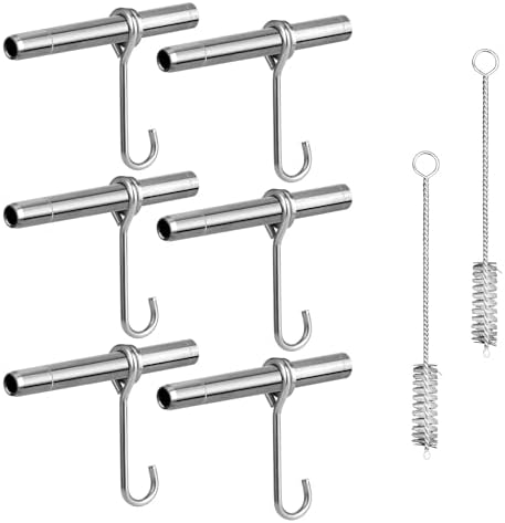 Codesteel 6-Piece Maple Syrup Tapping Kit, Maple Tree Taps with Hooks and Cleaning Brushes