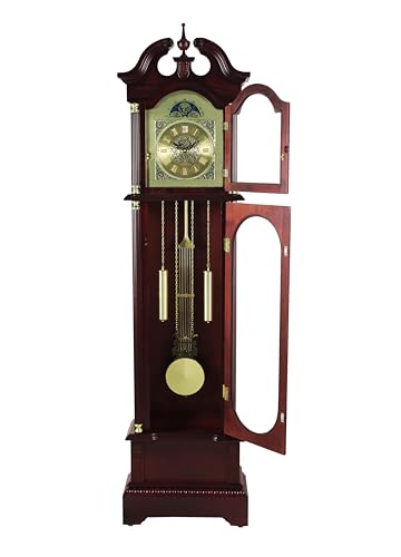 image for Generic Traditional Floor Standing Grandfather Clock, 72 Inch, Cherry 