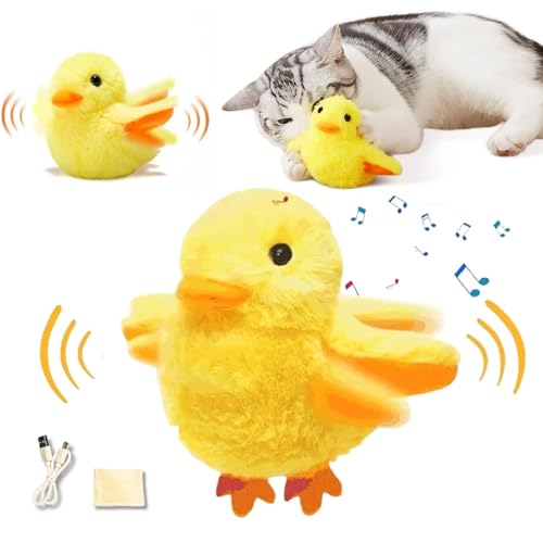 PHONORY Rechargeable Flapping Duck Cat Toy with Catnip