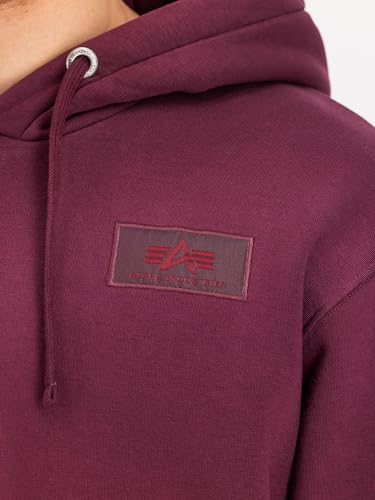 Sweatshirt à capuche Alpha Industries homme XS sweat Dark Cherry avec imprimé