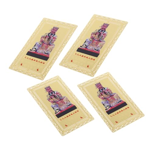 iplusmile 4個年風水太歳カード 蛇年財用護符 幸運祈願 厄除け開運 アクセサリー兼用 贈り物に