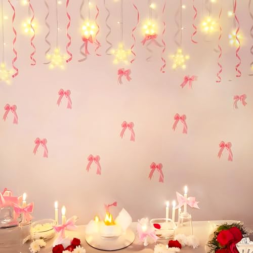 Image of Special You Happy Birthday Decoration Kit for Girls with Pink Ribbon for Bow Decor, White Balloons for Decoration Items, Balloons for Birthday Decoration Items- 17 Pcs