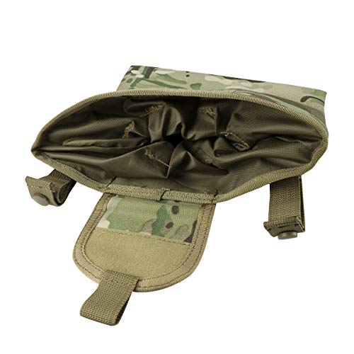 Molle Magazine Dump Pouch,10"X11.4" Roll-Up Pouch Folding Mag Dump Pouch Tactical Drawstring Magazine Recovery Pouch Holster Bag (Cp) #TOP6