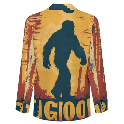 Vintage Bigfoot Woods Classic Suits Blazer for Men Business Tuxedo Jacket Sport Coat Two Buttons4