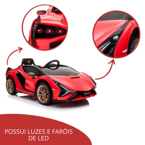 Mini Carro Elétrico 6V Lamborghini Sian... glide