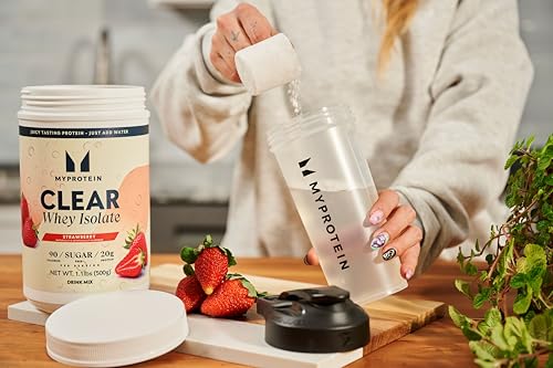 Image of Myprotein Clear Whey Isolate Protein Powder, 20 Servings (1.1lbs) Strawberry, 20g Protein per Serving, Naturally Flavored Drink Mix, Daily Protein Intake for Superior Performance