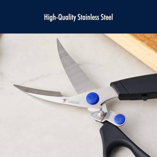 Image of HENCKELS Kitchen Shears for Poultry, Dishwasher Safe, Heavy Duty, Stainless Steel 4-Inch