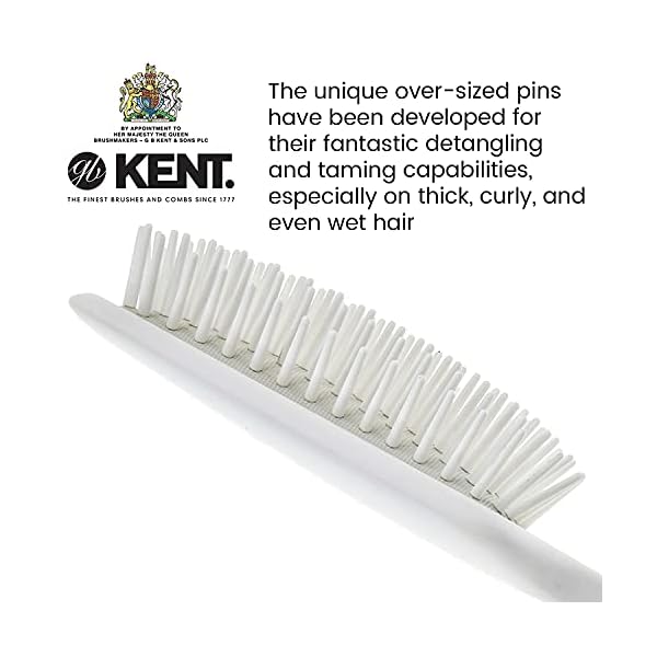 Kent-AH6W-Airhedz-Pro-Extra-Large-Pin-Hair-Brush-Fat-Pin-White Kent AH6W Airhedz Pro Extra Large Pin Hair Brush (Fat Pin, White)