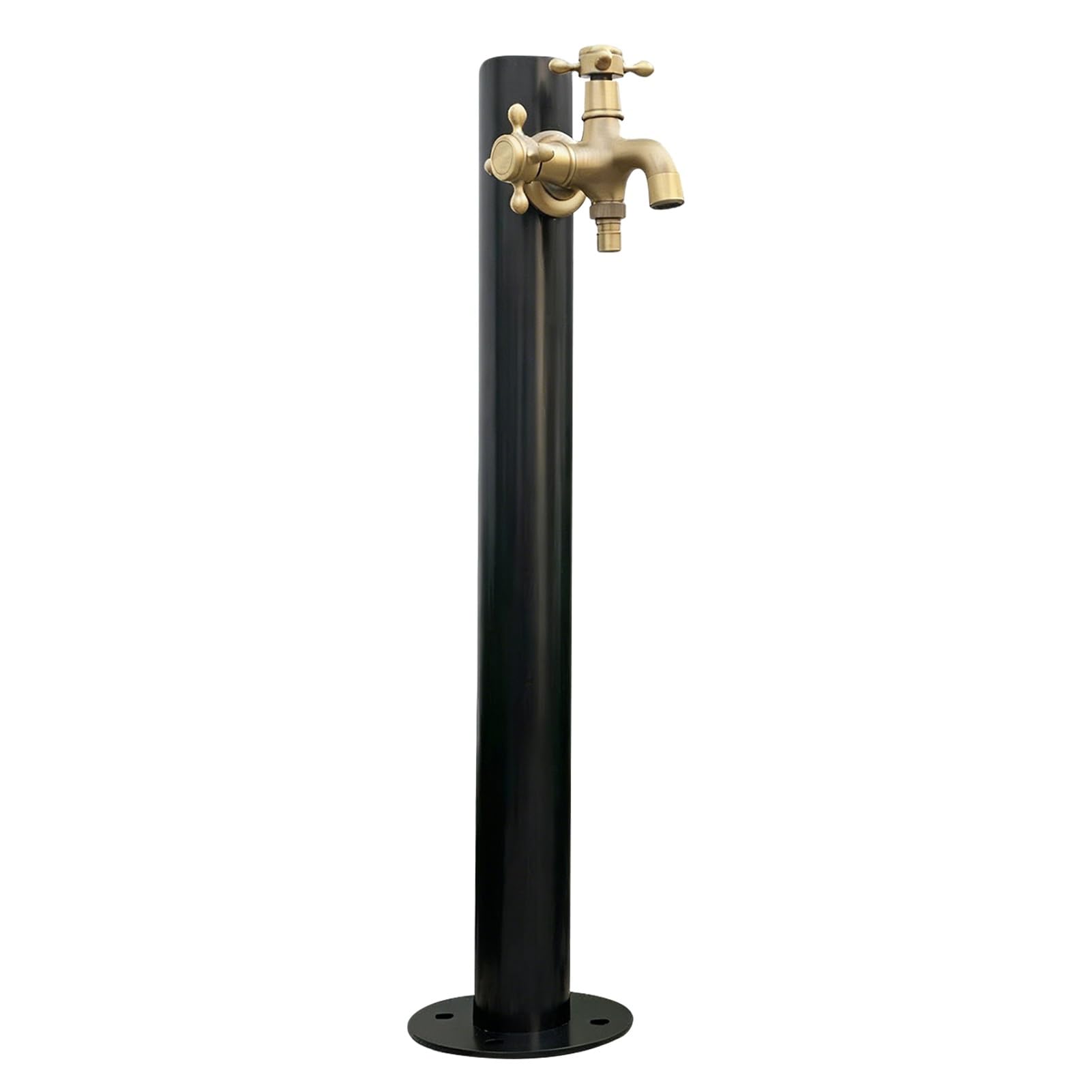 Lonmrrton A Stainless Steel Vertical Garden Water Column, Freestanding Outdoor Hydrant Water Tap With Dual Outlets, Ntifreeze Weatherproof Faucet For Irrigation Nd Washing