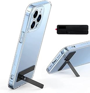 ZHIHUI Ultra-Thin Invisible Phone Kickstand, Ultra-Thin and Lightweight Metal Phone Stand Universal, Adjustable Vertical Horizontal Placement Phone Stand, Compatible iPhone / Android (1 pcs)