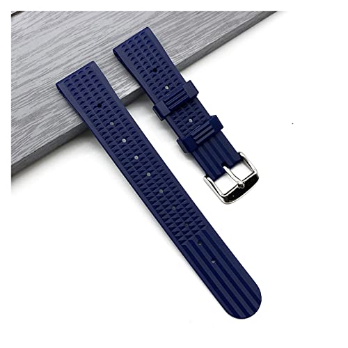 Diving Watch Band Fit For Waffle Rubber Strap 20mm 22mm Stainless Steel Buckle For Each Brand Watches Accessories