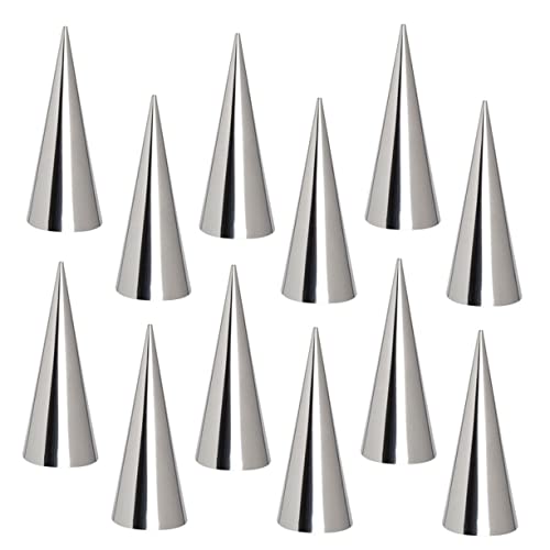 Cabilock 20pcs Stainless Steel Bread Baking Molds Conical Croissant Mould Bread Making Kit for Home