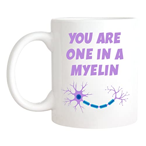 Nomkat-Neurology You Are One In A Myelin Mug - Neurologist, Neurosurgery, Resident, White Coat Ceremony, New Grad, Celebration, Doctor, Nurse, Graduation - 11oz Ceramic Coffee/Tea Cup