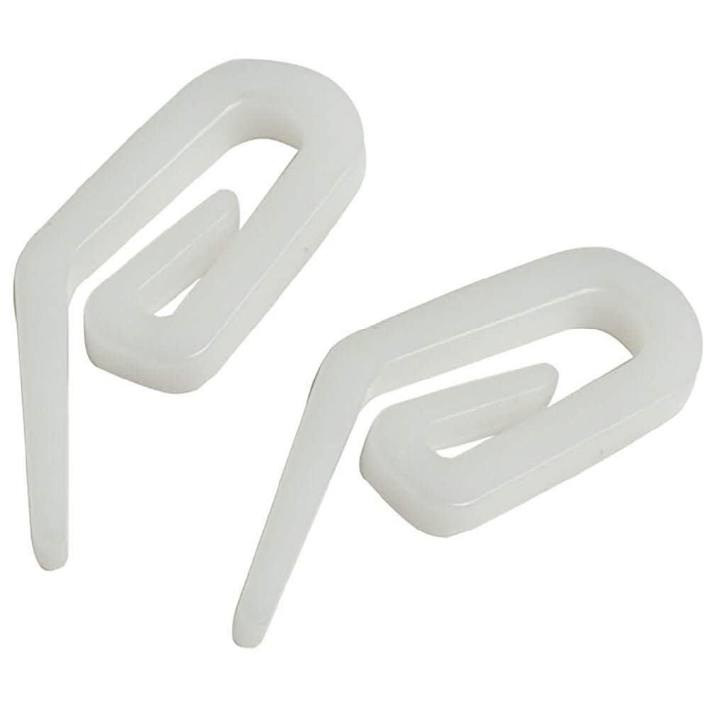 100 White Plastic Curtain Hooks for Door Curtain,Window Curtain, Curtain Rings
