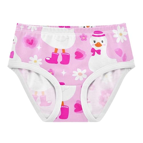 Cotton Toddler Girls Underwear Cute Ducks Pink Bows Little Girl Panties Print Briefs Undies Kids 2t