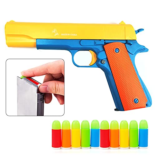 Toy Gun Colt 1911 Pistol With Magazine And Bullets, 1: 1 Size Blaster Gun Toy For Boy Gift , Training Or Play #TOP2