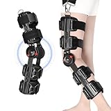 Carbon Fiber Unloader Knee Brace,Hinged Brace Knee Immobilizer for ACL,MCL,PCL Injury,Orthopedic Rehab,Post Op,Support for Arthritis Pain,Osteoarthritis Meniscus Tear(Applicable to left & right feet)