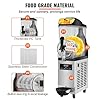 Uargd Commercial Slushy Machine, 12L / 3.2 Gal Single Tank, 24 Cups Capacity, 110V 550W Stainless Steel Frozen Drink Maker for Smoothies, Margaritas, and More – Ideal for Parties, Cafes, Bars