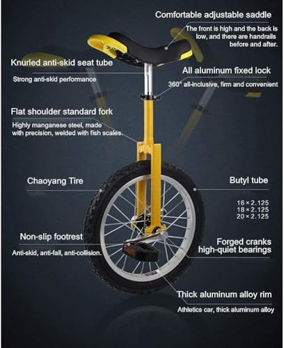 Monocycle pour débutants et performance sur scène – Monocycle d'équilibre de 61 cm pour adolescents et adultes
