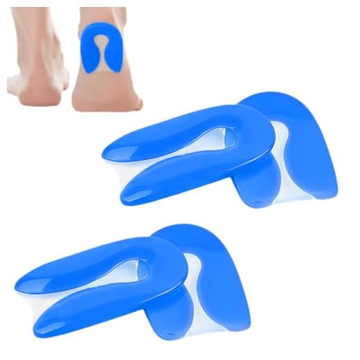 JEYORZY 2 Pares Plantillas de espolón calcáneo, plantillas para tendón de aquiles, plantillas de gel para espolones calcáneos, almohadillas de talón para zapatos-Bleu