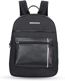 Tommy Hilfiger Legrange Unisex 16 Inch Laptop Backpack - Black | Branding At Front Pannel | Water Resistant | 2 Compartmen... Price In India
