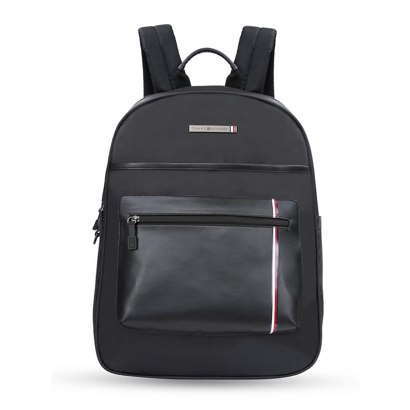 Legrange Unisex 16 Inch Laptop Backpack - Black | Branding At Front Pannel | Water Resistant | 2 Compartment | 19 L Capacity | Casual Wear | Zipper Closure-image-5