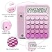 Gradient Pink Calculator, UPIHO Standard Calculator,12 Digit Display and Big Buttons,Pink Office Supplies and Desk Accessories,Cute Office and School Accessory