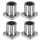 PATIKIL LMK20UU Linear Ball Bearings 20mm Bore Dia 32mm OD 42mm Long 5.5mm Hole, 4Pcs Round Flange Linear...