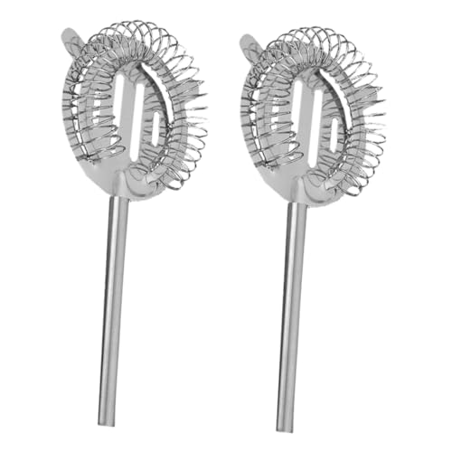 LEDMOMO 2個 ステンレス製バーテンダーアクセサリー カクテル用アイスフィルター 耐久性高く衛生的な酒類用ストレーナー プロ仕様自宅バー