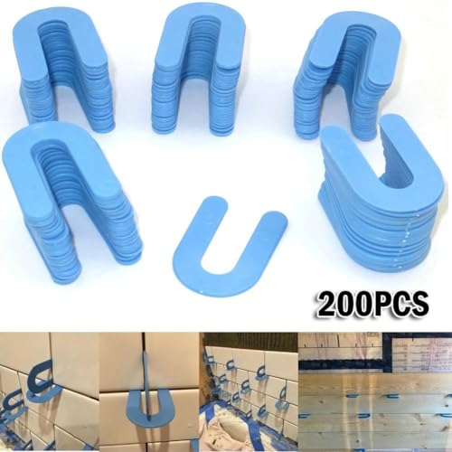Miniatura 4 de 200 Piezas Espaciadores De Azulejos De Herradura En Forma De U Para Azulejos De Cerámica, Porcelana Y Gran Formato, Cuñas De Nivel De Polipropileno Reutilizables Con Junta De Lechada De 1,7 Mm, Pared