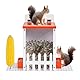 MOGOULUA 6.4L Eichhörnchen Futterhaus Aus Metall Chipmunks Futterkasten mit Mais Halter Eichhörnchen Futterstation zum Aufhängen Für Draußen Chipmunks Futterkasten Haus Wetterfest Squirrel Feeders