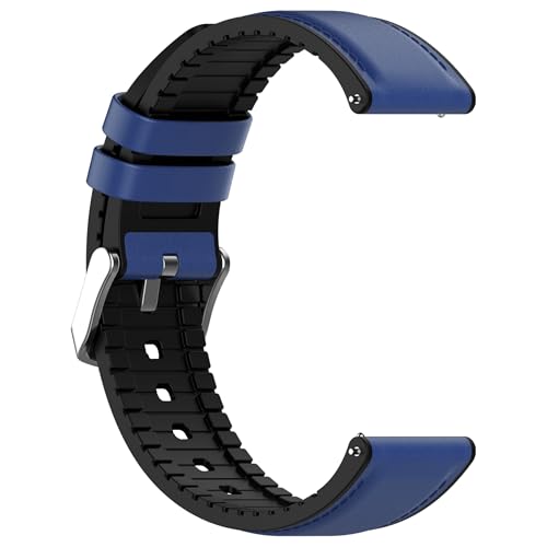 Image of ACM Watch Strap Leather Silicone 22mm compatible with Noise Noisefit Halo 2 Smartwatch Belt Luxury Band