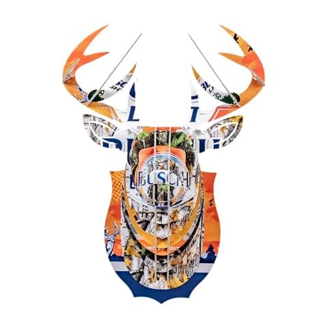 BEER DEER Busch Light Camo Deer Head 3D Cardboard Mount Wall | Man Cave Decor | Crafted for Garages, Bars, Country Rooms & Beer Lovers | Easy Assembly & Durable Design… Cover
