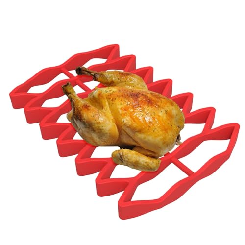 Rejilla De Asado De Silicona para Horno, Parrilla De Asado para Horno para, Verduras, Pollo, Escurrir El Aceite, Bandeja Resistente Al Calor para Hornear, Asar Y Cocer Al Vapor