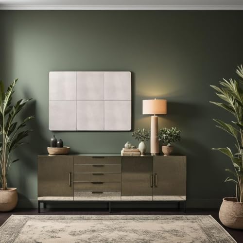 Howard Elliott Collection Classic Strasbourg Wall Mirror, Rectangular Antiqued Silver Frame with Clean Lines, Decorative Accent for Entryway, Bathroom or Living Room, 40H x 30W x 1.375D, Silver by Howard Elliott Collection - Used condition - Image 9