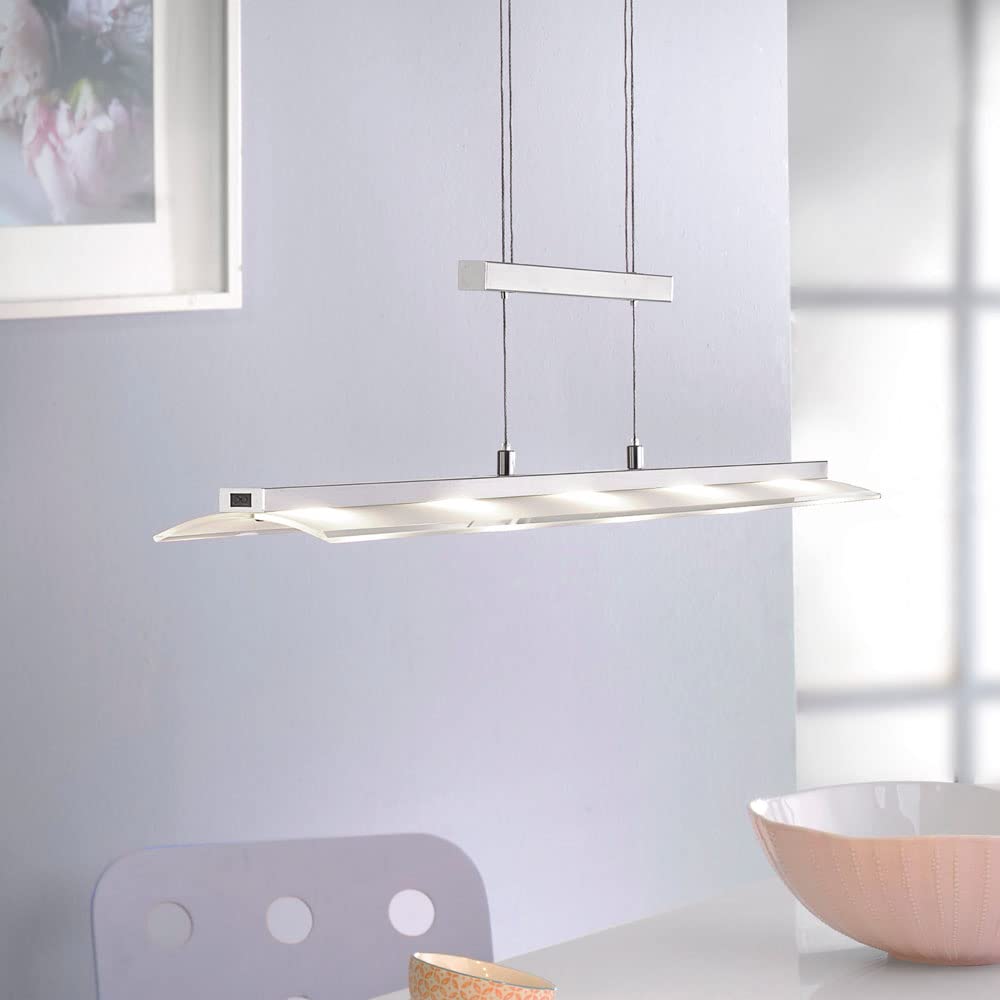 SellTec LED Pendelleuchte 100 cm dimmbar Sensordimmer höhenverstellbar CCT | Moderne Hängeleuchte, Farbtemperatursteuerung über Sensordimmer, Höhenverstellbar, für Wohnzimmer, Küche, Esszimmer