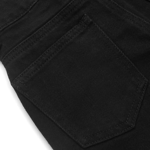 KIDSCOOL SPACE Hiden Front Pockets Girls Wide-Leg Denim Pants, 5-14T Elastic Waistband Inside with D-Ring Loops Jeans3