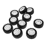 Milisten 10 Pièces Roues pour Voitures Miniatures Et Roues De Voiture Soi même 2,5x51mm Résistantes La Casse Et Faciles à Démonter pour Modèles Réduits Rc, Bricolage Et Remplacement Pneus j