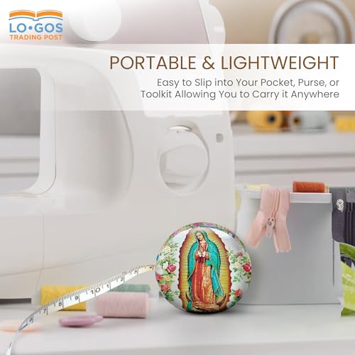 Cinta métrica retráctil de 150 cm con diseño Our Lady of Guadalupe miniatura 3