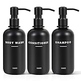 Set of 3 Shampoo and Conditioner Dispenser Stainless Steel Pump Head - 16oz Durable...